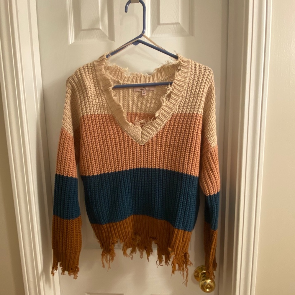 Distressed sweater